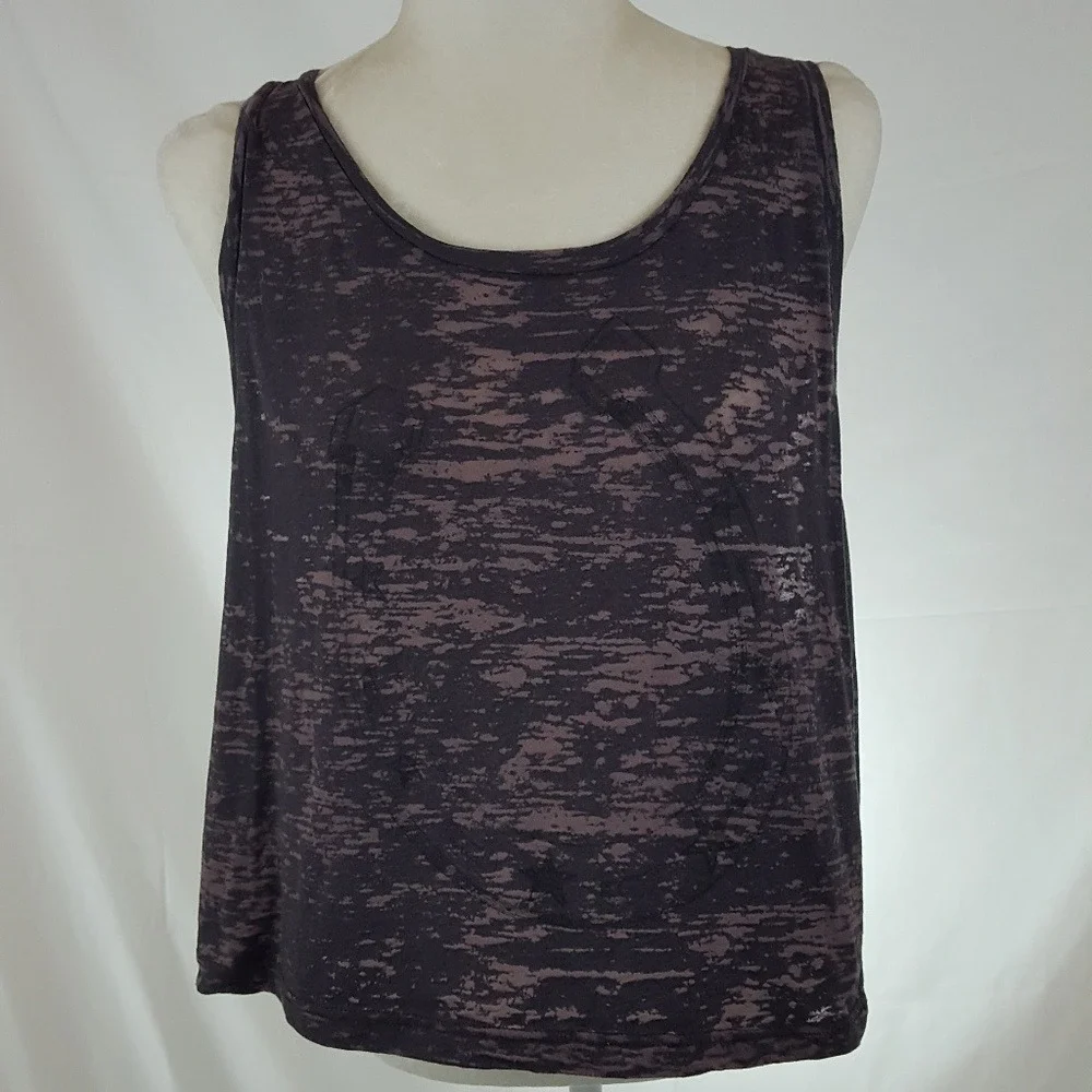 Project Social T Y2K Gray Burnout Horseshoe Graphic Muscle Tank Top Medium - Picture 2 of 7